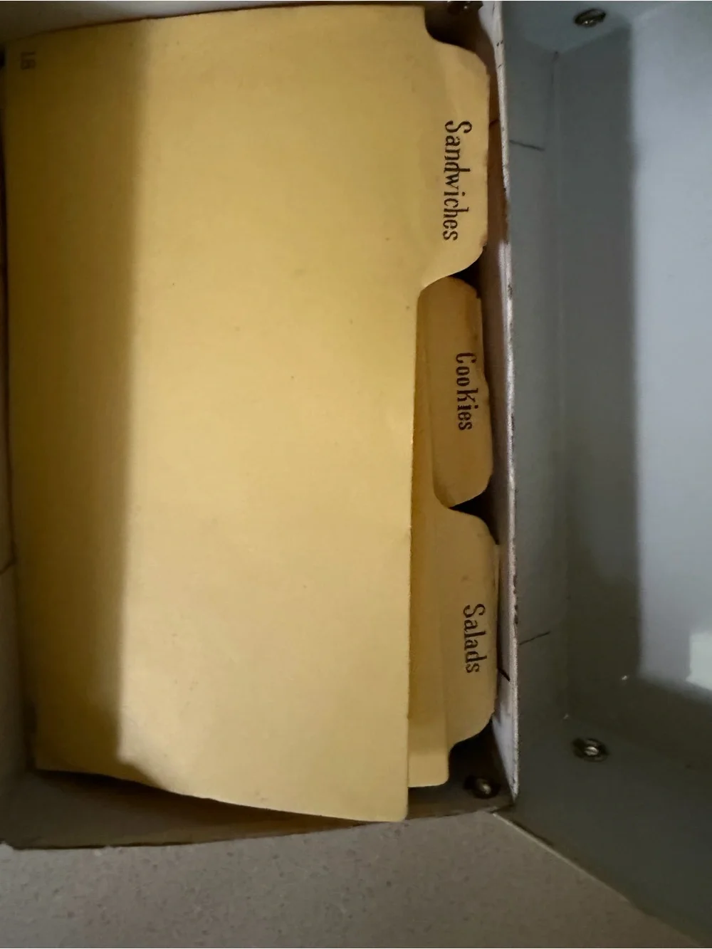 Eula's Favorite Recipes Vintage-Style Recipe Box in Cream